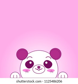panda illustration of korean cosmetics vector