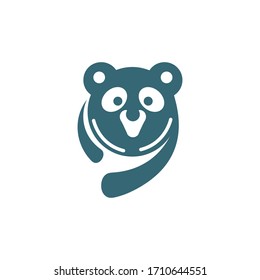 panda illustration logo a vector icon template 