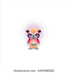 Panda illustration  using modern style vector view