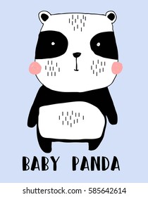 panda illustration vector.