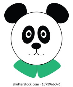 Vector de ilustración de Panda sobre fondo blanco 