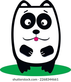 Panda illustration vector on white background