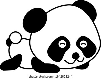 Panda illustrations in vector form might be used as illustrations in textbooks or something else.