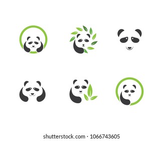 panda ilustration logo vector icon template