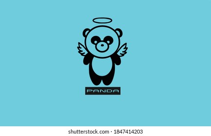 PANDA initials monogram letter text alphabet logo design