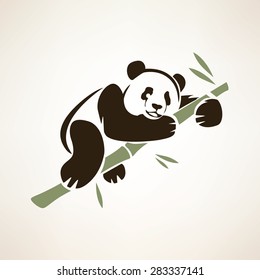 panda isolated vector symbol