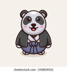 Panda japanese theme mascot logo