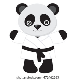 Panda karate vector illustration