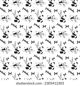 Panda Kids White Background Wallpaper