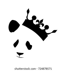 Panda with king crown.