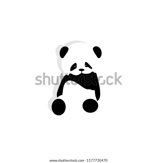 Panda Label Vector Illustration Stock Vector (royalty Free) 1177730470 