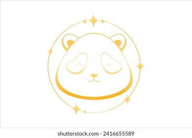 Panda Laser Metallic Sticker Design