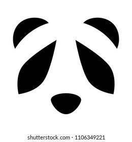 Panda with leaf eyes vector logo icon illustration