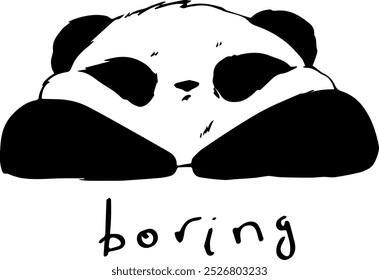 
Panda-Linien-Kunst, minimalistischer Zeichnungsstil mit geraden oder gekrümmten Linien, um Bilder ohne Schattierung oder Farbe zu erstellen.