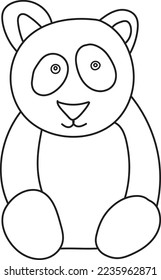 Diseño de vectores de arte Panda LIne