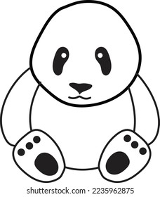 Panda LIne Art Vector Design