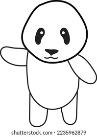 Panda LIne Art Vector Design