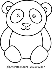 Diseño de vectores de arte Panda LIne