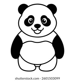 panda line art vector design 