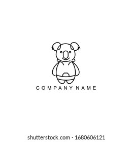 panda line design vector logo