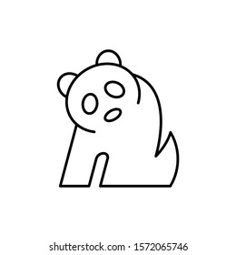 Panda line icon. Icon design. Template elements