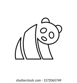 Panda line icon. Icon design. Template elements