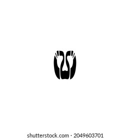 Panda line icon. Simple Sweet style animals; conservation association poster background symbol. Panda logo design element. T-shirt printing. Vector for sticker.