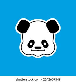 Panda Little baby. Chinese bear little kid. beast small children. Vector illustration