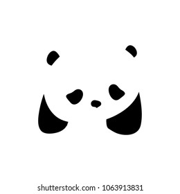 Panda Logo abstract design vector template . Cute Panda Face Vector Icon.