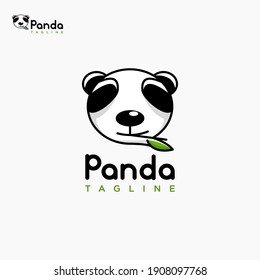 Panda logo animal design vector