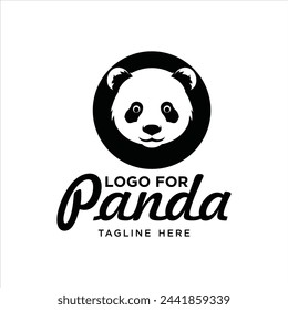 Panda logo ,animal inspiration design ,vector