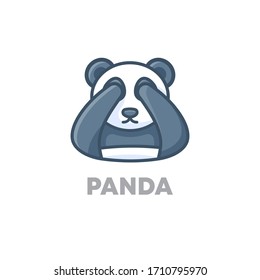 Panda-Logo - Tierlogo - Minimales Logo - Vektorillustration-Logo