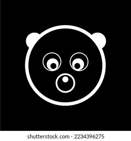 panda logo in black and white, suitable for companies that emphasize simplicity and luxury related to the animal world