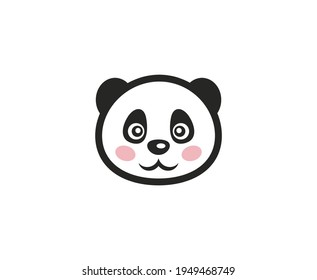 Logo de Panda lindo vector de mascota 