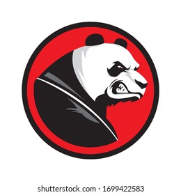 Concepto de diseño del logotipo Panda, ilustración vectorial