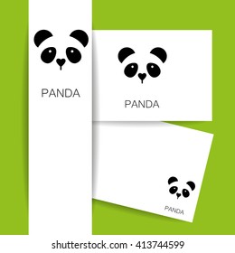 Panda logo. Panda design identity presentation template. Asian bear idea for logo, emblem, symbol, icon. Vector illustration. 