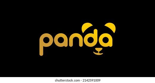 Panda Logo Design Monogram Vector Template Stock Vector (Royalty Free ...