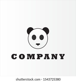 panda logo design on white background