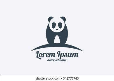 Panda Logo design on white background.