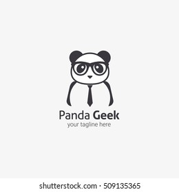 Panda logo design template.