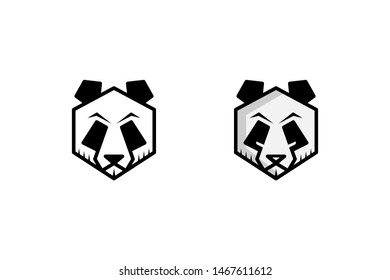 panda logo design. panda logo template. panda cartoon logo.