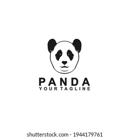 panda logo design template inspiration, vector illustration in white background