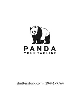 panda logo design template inspiration, vector illustration in white background