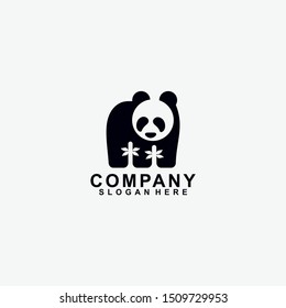 Panda Logo Design Template. Modern Design. Panda Logo. Vector Illustration