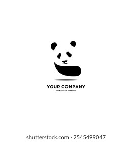 Panda logo Design Template. silhouette design icon vector. Modern Design. Panda Logo. Vector Illustration