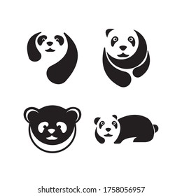 panda logo design templates vector illustration
