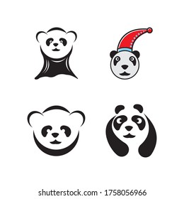 panda logo design templates vector illustration
