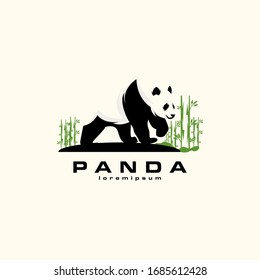 panda logo design vector abstract illustrator