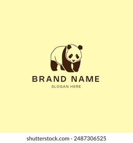 diseño de logotipo de panda ilustración de Vector - Plantilla de diseño de logotipo de panda