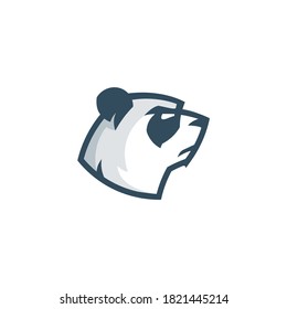 ilustración vectorial del diseño del logotipo de panda